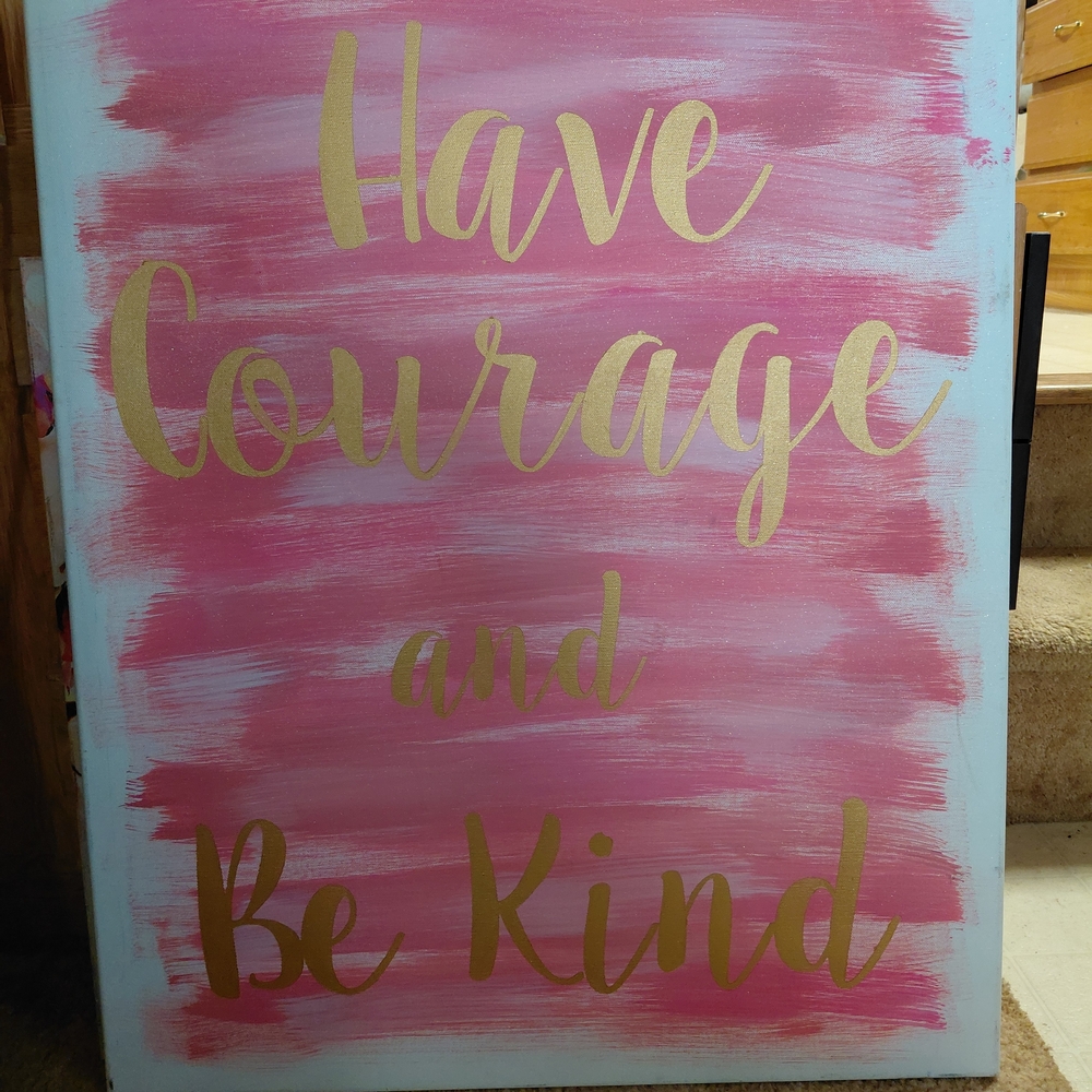 Pink and Gold Inspirational Wall Art